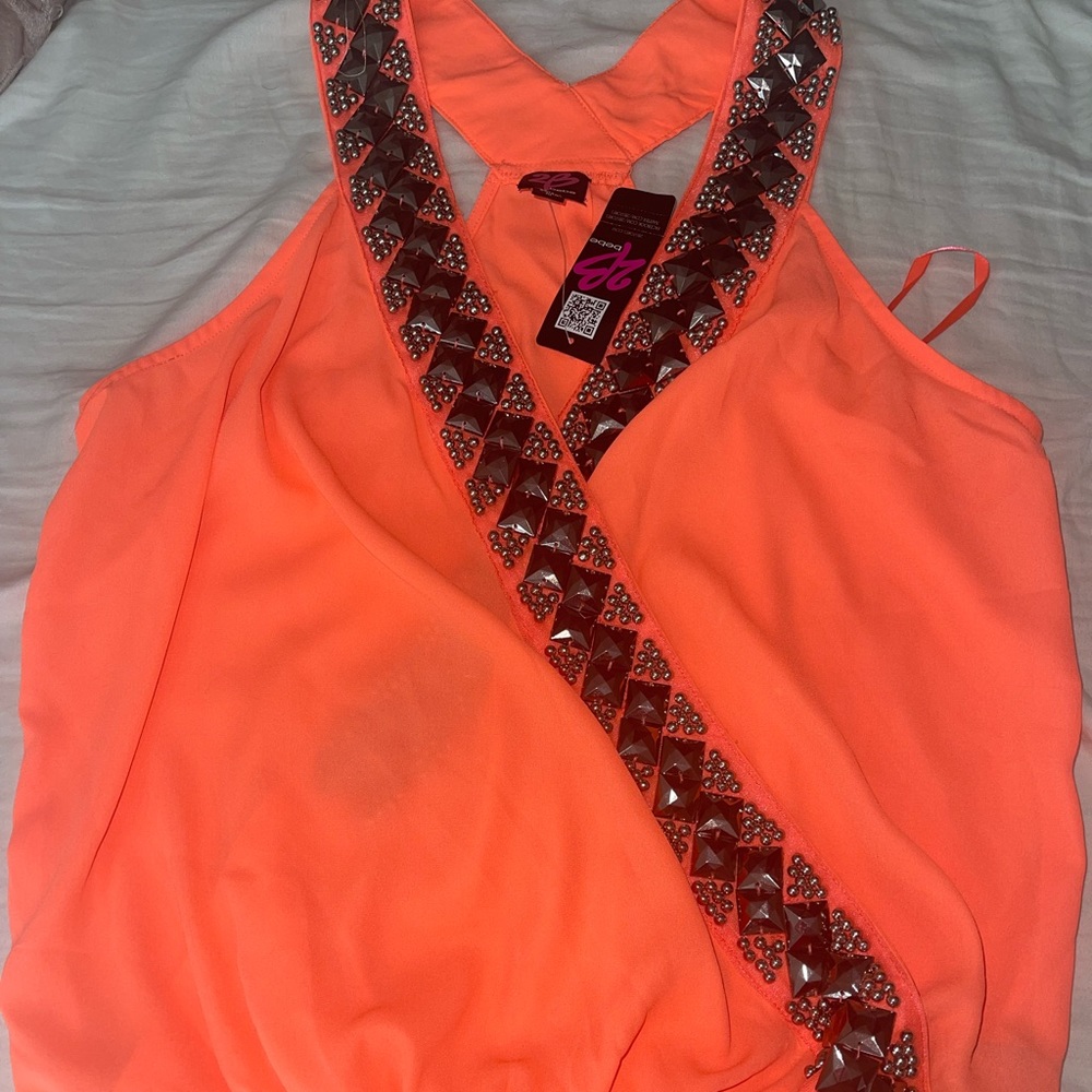 Coral womens too size medium 2b Bebe brand